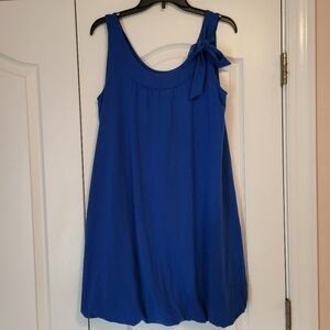 Blue bubble skirt dress